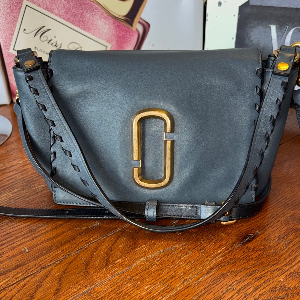 Marc Jacobs Gotham Small Shoulder Bag - Rock Grey Leather